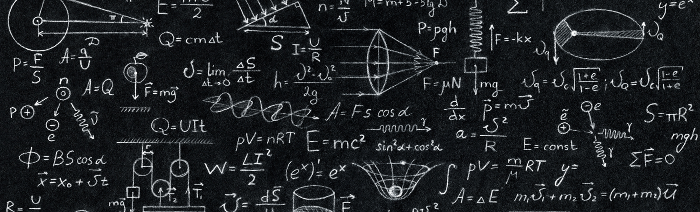 physics calculations on chalkboard