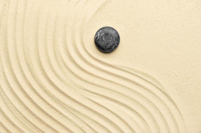 Zen Garden with a Rock